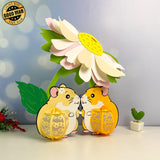 Guinea Pig Couple - 3D Love Lantern File - Cricut File - LightBoxGoodMan