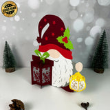 Gnome Xmas - 3D Christmas Lantern File - Cricut File 3 - LightBoxGoodMan