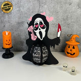 Scream - Halloween Themed 3D Lantern File - Cricut File 1 - LightBoxGoodMan