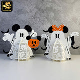 Pack 2 Mouse Ghost Halloween - Halloween Themed 3D Lantern File - Cricut File 1 - LightBoxGoodMan