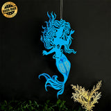 Mermaid - 3D Mermaid Lantern File - 11.4x7" - Cricut File - LightBoxGoodMan