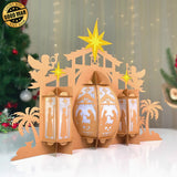 Nativity Scene - 3D Christmas Lantern File - Cricut File 3 - LightBoxGoodMan