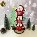 Funny Santa - 3D Christmas Lantern File - Cricut File 4 - LightBoxGoodMan