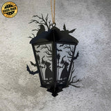 Witch - 3D Halloween Vintage Lantern File - Cricut File 2 - LightBoxGoodMan