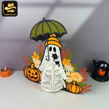 Cute Ghost Umbrella - 3D Halloween Ghost Lantern File - Cricut File - LightBoxGoodMan