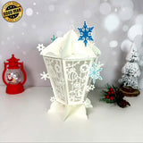 Snowflake - 3D Christmas Vintage Lantern File  - Cricut File 2 - LightBoxGoodMan