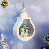 Christmas - 3D Christmas Pop-up Light Bulb File - Cricut File 1 - LightBoxGoodMan