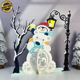 Polar Bear - 3D Christmas Lantern File - Cricut File 1 - LightBoxGoodMan