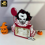 Pennywise - Horror Movies Papercut Lightbox File - Cricut File - LightBoxGoodMan