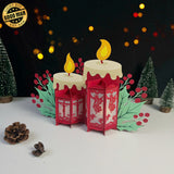 Candles - 3D Christmas Lantern File - Cricut File 1 - LightBoxGoodMan