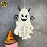 Cunning Ghost - 3D Ghost Lantern File - Cricut File 3 - LightBoxGoodMan