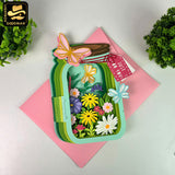 Flower Mason Jar - 3D Flower Pop-up Card File - Cricut File 1 - LightBoxGoodMan