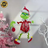 The Grinch Hanging - 3D Christmas Lantern File - Cricut File 1 - LightBoxGoodMan