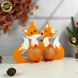 Fox Couple - 3D Love Lantern File - Cricut File 1 - LightBoxGoodMan