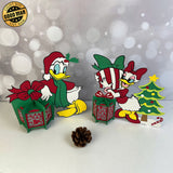 Pack 2 Donald And Daisy - 3D Christmas Lantern File - Cricut File 1 - LightBoxGoodMan