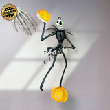 Jack Skellington - Halloween Themed 3D Lantern File - Cricut File Nightmare Lantern 3 - LightBoxGoodMan