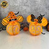 Mickey Minnie Couple - Halloween Themed 3D Disney Mouse Lantern File - Cricut File - LightBoxGoodMan