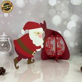 Santa - 3D Christmas Lantern File - Cricut File 2 - LightBoxGoodMan