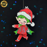 Christmas Elf - 3D Christmas Lantern File - Cricut File 1 - LightBoxGoodMan