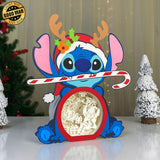 Stitch Xmas -  Christmas Papercut Lightbox File - Cricut File 1 - LightBoxGoodMan