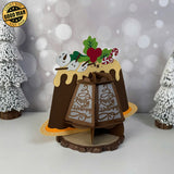 Cake Christmas - 3D Christmas Lantern File - Cricut File 1 - LightBoxGoodMan