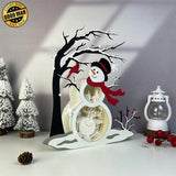 Let It Snow - Snowman Papercut LightBox File - Cricut File 2 - LightBoxGoodMan