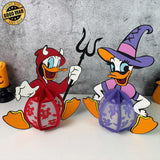 Pack 2 Donald & Daisy - Halloween Themed 3D Lantern File - Cricut File - LightBoxGoodMan