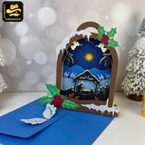 Bell Nativity - 3D Nativity Pop-up Card File - Cricut File 1 - LightBoxGoodMan