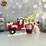 Christmas Truck - 3D Christmas Lantern File - Cricut File 1 - LightBoxGoodMan