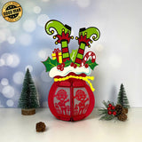 Santa Sack - 3D Christmas Lantern File - Cricut File 1 - LightBoxGoodMan