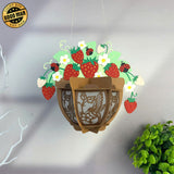 Strawberry Pot - 3D Christmas Lantern File - Cricut File 1 - LightBoxGoodMan