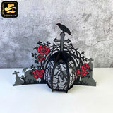 Tombstone 2 - 3D Halloween Tombstone Lantern File - Cricut File - LightBoxGoodMan