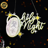 OH HOLY NIGHT - 3D Christmas Lantern File - Cricut File - LightBoxGoodMan