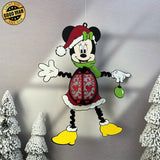 Minnie Xmas Hanging - 3D Christmas Lantern File - Cricut File 1 - LightBoxGoodMan