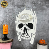 Skullcap - 3D Skull Lantern File - Cricut File 1 - LightBoxGoodMan