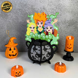 Hocus Pocus - Halloween Themed 3D Lantern File - Cricut File 1 - LightBoxGoodMan