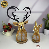 Deer Couple - 3D Love Lantern File - Cricut File 1 - LightBoxGoodMan