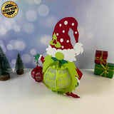 Gnome Grinch - 3D Christmas Lantern File - Cricut File 1 - LightBoxGoodMan