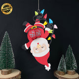 Santa - 3D Christmas Lantern File - Cricut File 3 - LightBoxGoodMan