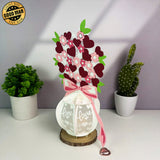 Vase Valentine - 3D Flower Vase Lantern File - Cricut File 3 - LightBoxGoodMan