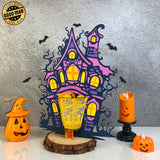 Haunted House - Halloween Themed 3D Lantern File - Cricut File 3 - LightBoxGoodMan