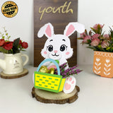 Easter Bunny Card - Easter Candy Treat Holder Paper Cutting File - 4.3x3.2" - Cricut File - LightBoxGoodMan