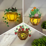 Pack 3 Different Flower Pot - 3D Christmas Lantern File - Cricut File - LightBoxGoodMan