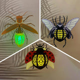 Pack 3 Different Insects 2 - 3D Animal-shapes Lantern File - Cricut File - LightBoxGoodMan