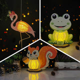 Pack 3 Different Cute Animals 3 - 3D Animal-shaped Lantern File - Cricut File - LightBoxGoodMan - LightboxGoodman