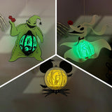 Pack 3 Different Lantern Patterns 6 - Halloween Themed 3D Lantern File - Cricut File - LightBoxGoodMan