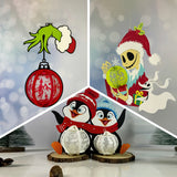 Pack 3 Different Xmas Lantern 1 - 3D Christmas Lantern File - Cricut File - LightBoxGoodMan