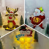 Pack 3 Different Xmas Lantern 2 - 3D Christmas Lantern File - Cricut File - LightBoxGoodMan