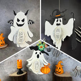 Pack 3 Different Ghost - 3D Ghost Lantern File - Cricut File - LightBoxGoodMan