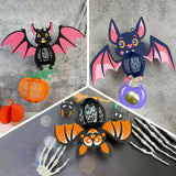 Pack 3 Different Bat  - 3D Bat Lantern File - Cricut File - LightBoxGoodMan